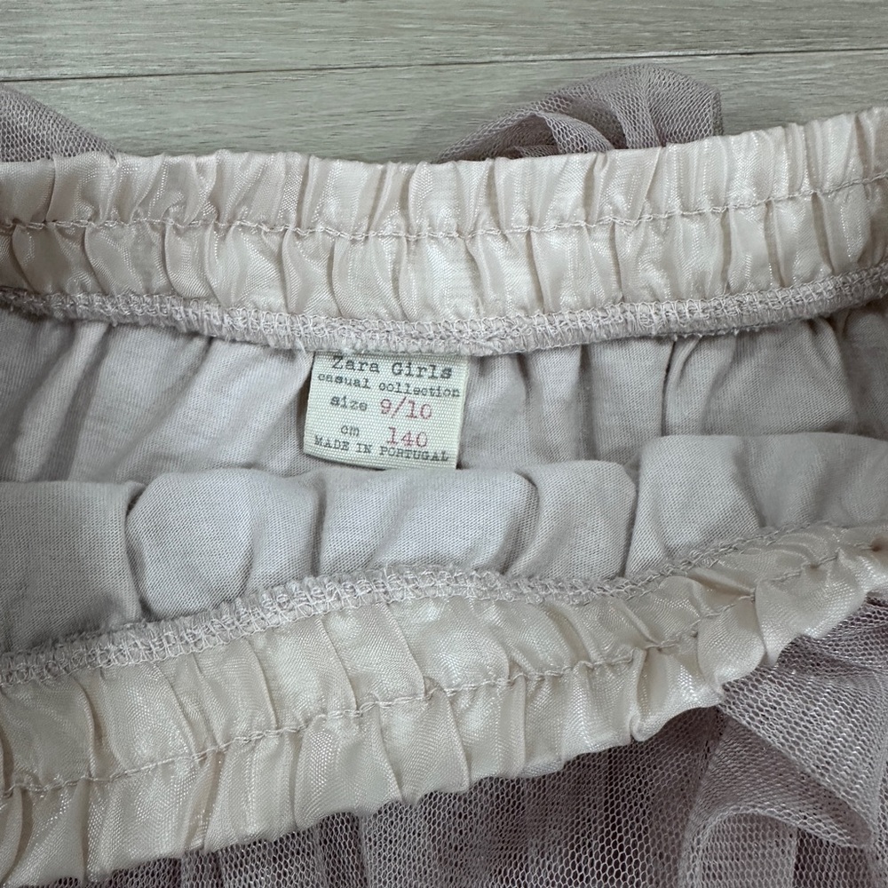Zara Girls Tulle Skirt, Size 9/10, Blush - Picture 2 of 2